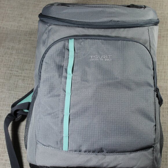 NWT Tourit 28L Cygnini 30 Can Cooler Backpack Insulated Light Grey - Picture 1 of 9